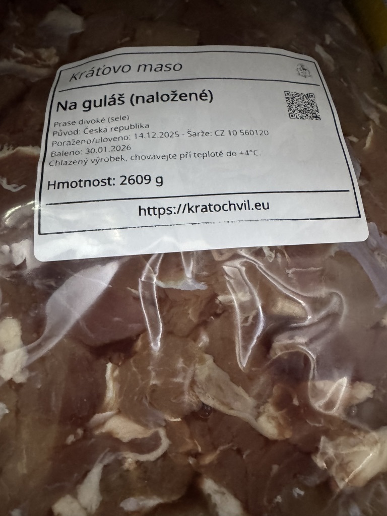 Ukázka vytištěného štítku